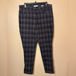 Nine West Black and Gray Plaid Pants